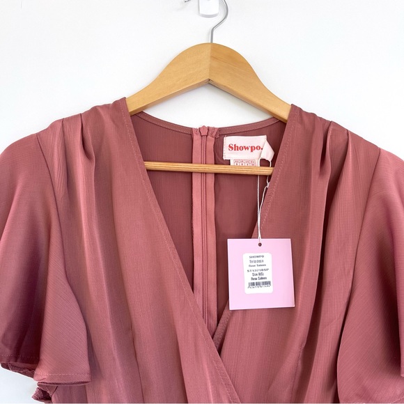 SHOWPO Thin Ice Sateen Satin Wrap Dress - Picture 5 of 12